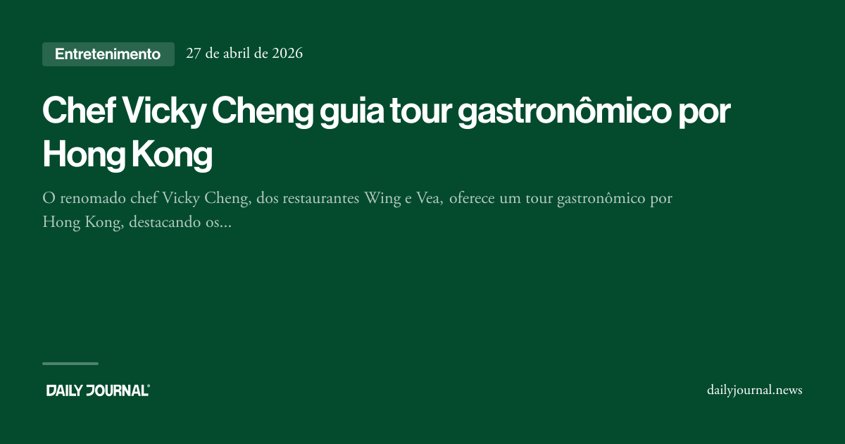 Chef Vicky Cheng guia tour gastronômico por Ho... - Daily Journal