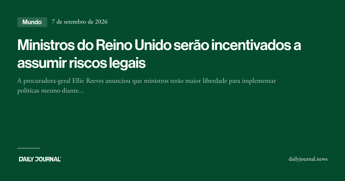 Ministros do Reino Unido serão incentivados a...