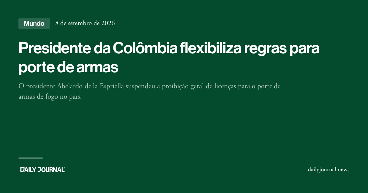 Presidente da Colômbia flexibiliza regras para...